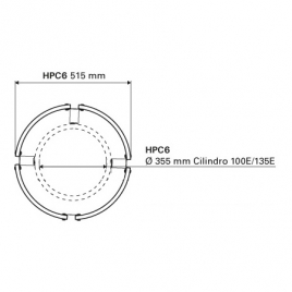 Защитные перила HPC6 для Harvia Cilindro PC100E/135E
