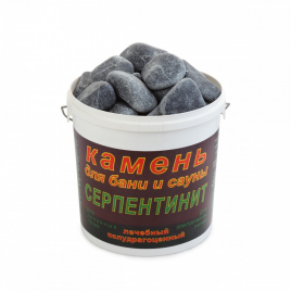 Серпентинит крупный шлифованный 20 кг