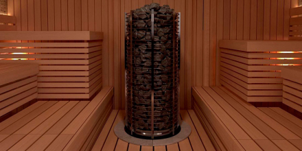 Печь для сауны Sawo Tower TH6-120NI-P круглая, 12 кВт, без пульта