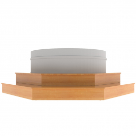 Подиум для купели Bentwood, лиственница, сегмент 1/8