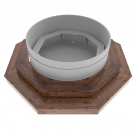 Подиум для купели Bentwood, лиственница натуральная, сегмент 1/8