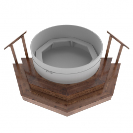 Подиум для купели Bentwood, лиственница натуральная, сегмент 1/8