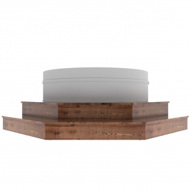 Подиум для купели Bentwood, лиственница натуральная, сегмент 1/8