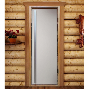 Двери DoorWood Flash Royal, стекло сатин, коробка ольха